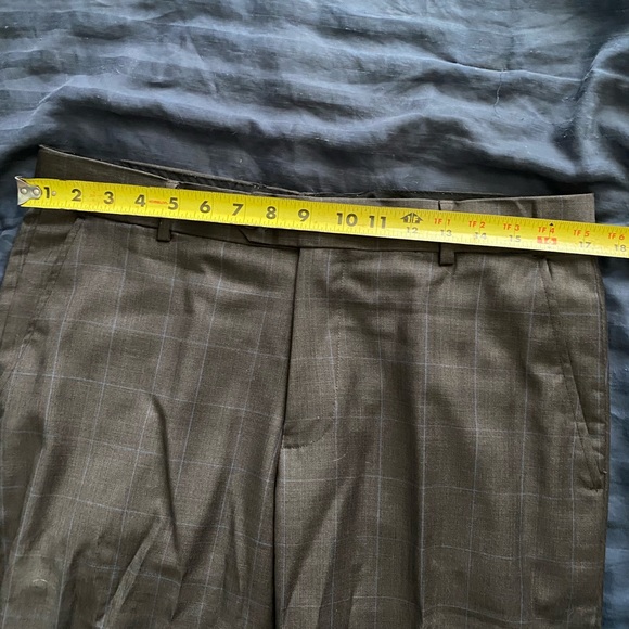 Combatant Gentlemen Brown/Blue Windowpane 3-piece Suit - Picture 14 of 16